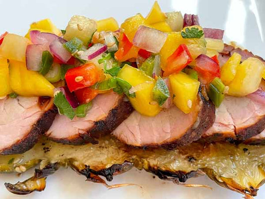 Smoked Hawaiian Pork Tenderloin with Tropical Salsa