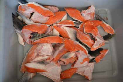 Smoke Roasted Salmon Collars and Fins