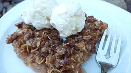 Apple Smoked Apple Crumble