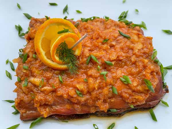 Fruity & Smokey Salmon Bake
