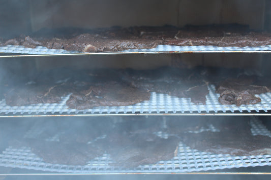 Smoked Beef Jerky in Big Chief Smoker
